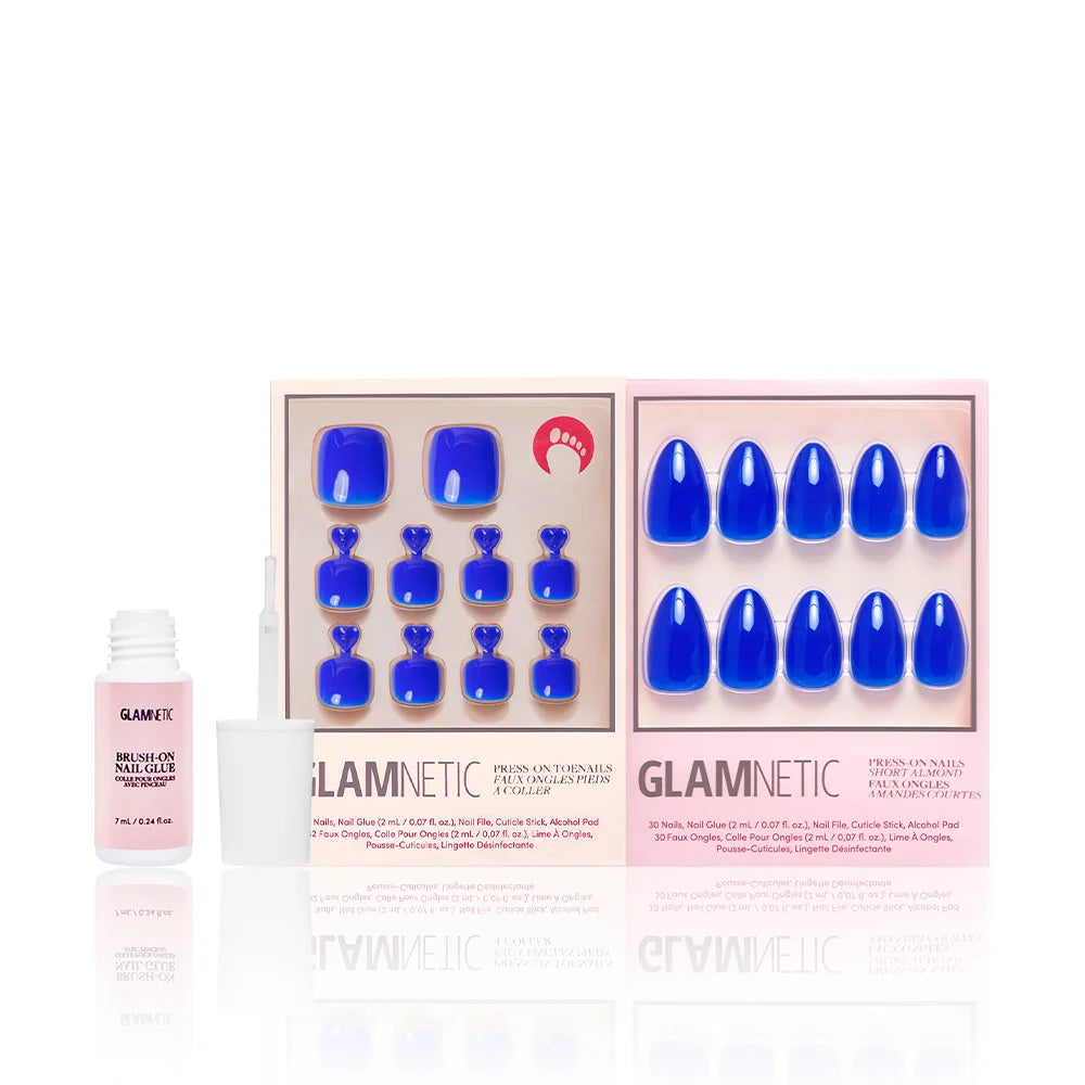 Cobalt Blue Mani Pedi