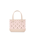 Bitty Bogg Bag - Checkered Linen/ Pink Marshmallow